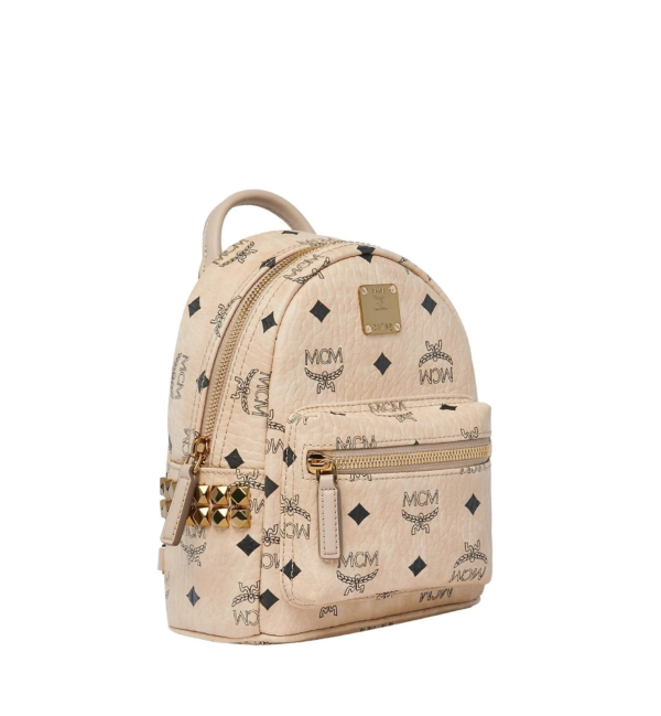 Túi MCM Stark Side Studs Bebe Boo Backpack In Visetos MMK6AVE92IG001 - Ảnh 2