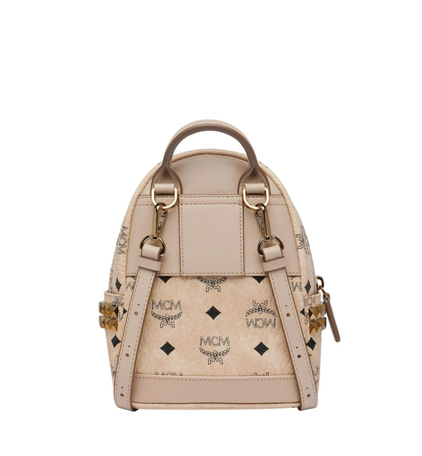 Túi MCM Stark Side Studs Bebe Boo Backpack In Visetos MMK6AVE92IG001 - Ảnh 4