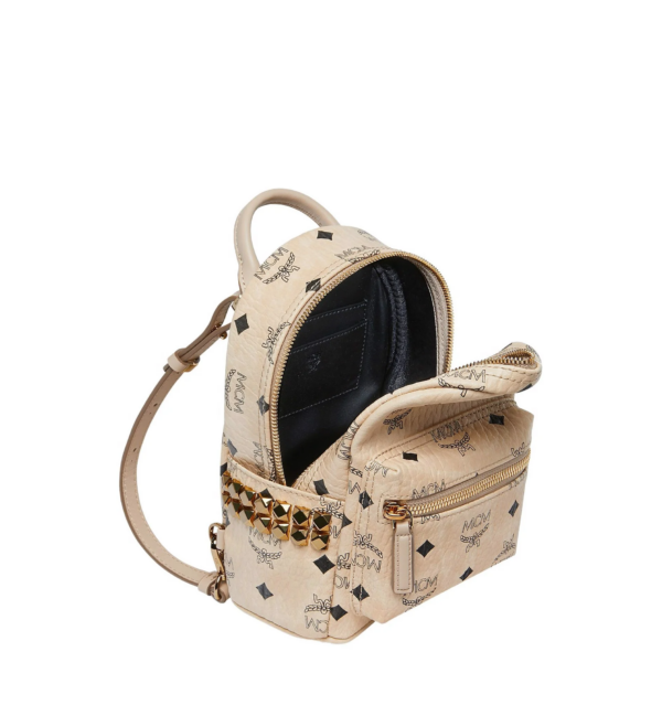Túi MCM Stark Side Studs Bebe Boo Backpack In Visetos MMK6AVE92IG001 - Ảnh 5
