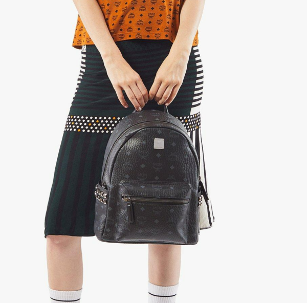 Balo MCM Stark Side Studs Backpack Visetos Black MMK6SVE37BK001 - Ảnh 2