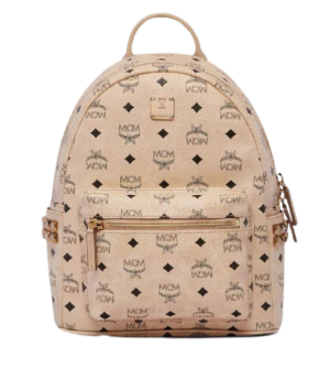 Túi MCM Stark Side Studs Backpack in Visetos Powder Pink 12.5" MMK6SVE37IG001