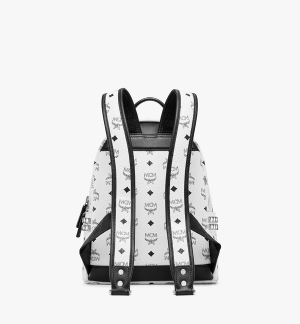 Túi MCM Stark Studs Backpack Visetos White MMK6SVE37WT001 - Ảnh 3