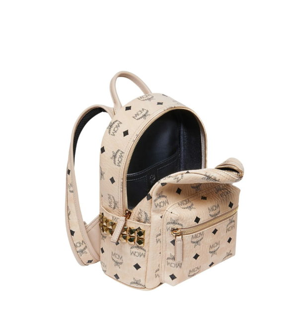 Balo MCM Stark Side Studs Backpack Visetos Pink MMK6SVE41IG001 - Ảnh 4