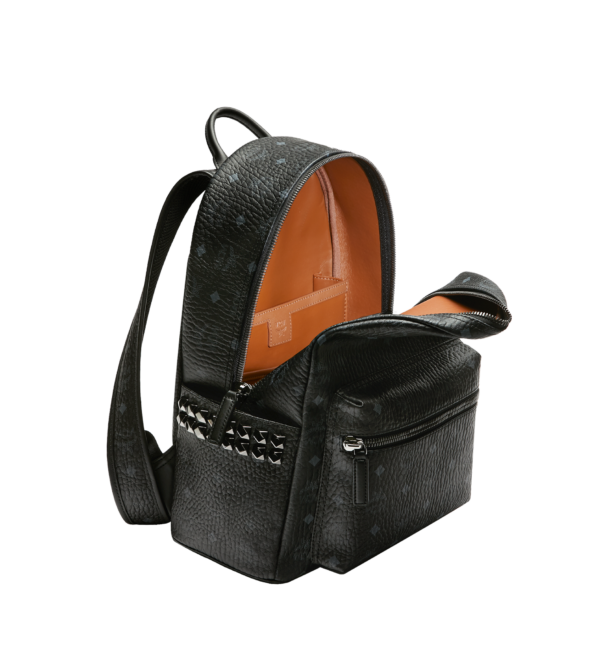 Balo MCM Stark Studs Backpack Visetos Black MMK7AVE99BK001 - Ảnh 2