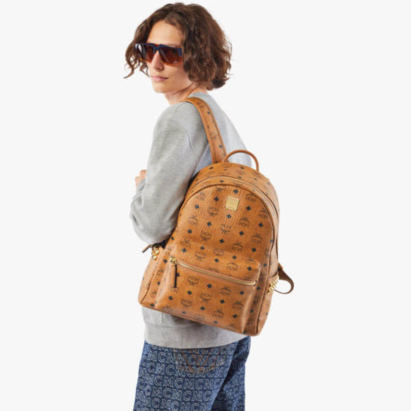 Balo MCM Stark Studs Backpack Visetos Cognac MMK7AVE99CO001 - Ảnh 2