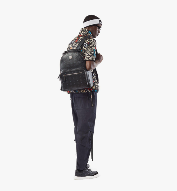 Túi MCM Stark Backpack Visetos Black MMKAAVE07BK001 - Ảnh 3