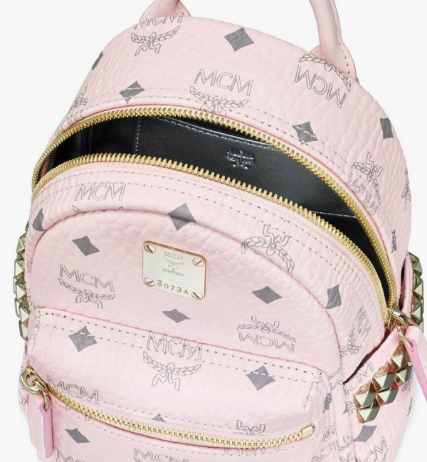 Balo MCM Stark Studs Backpack Visetos Pink MMKAAVE13QH001 - Ảnh 2