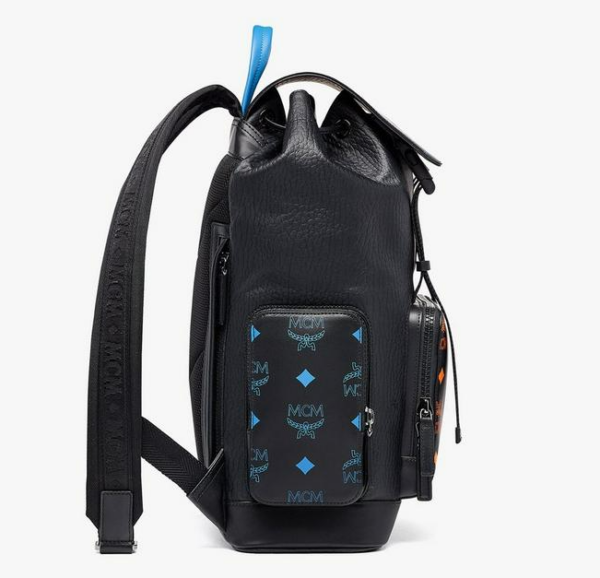 Balo MCM Brandenburg Backpack Splash Logo Black MMKBASX01BK001 - Ảnh 4