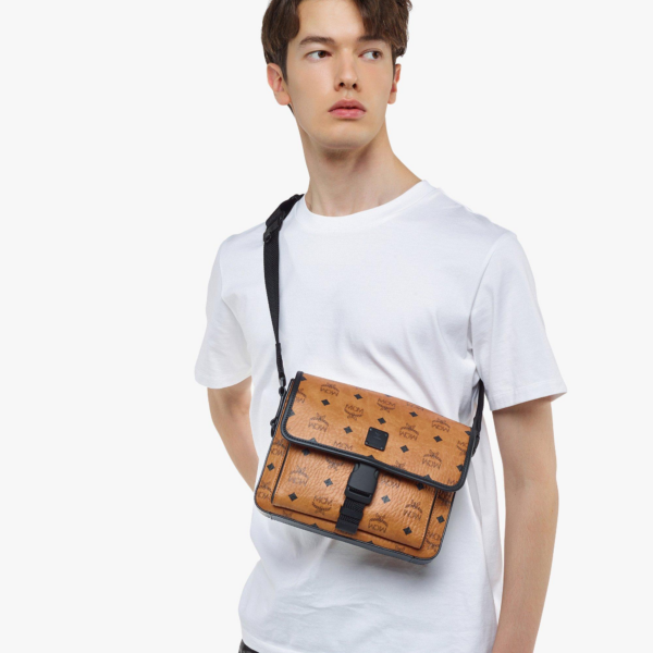 Túi MCM Klassik Messenger in Visetos 'Cognac' MMMCAKK01CO001 - Ảnh 5