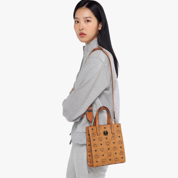 Túi MCM Klassik Tote Visetos Cognac MMTAAKC02CO001 - Ảnh 4