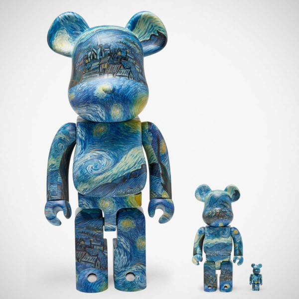 Mô Hình Bearbrick Vincent van Gogh The Starry Night - Ảnh 2