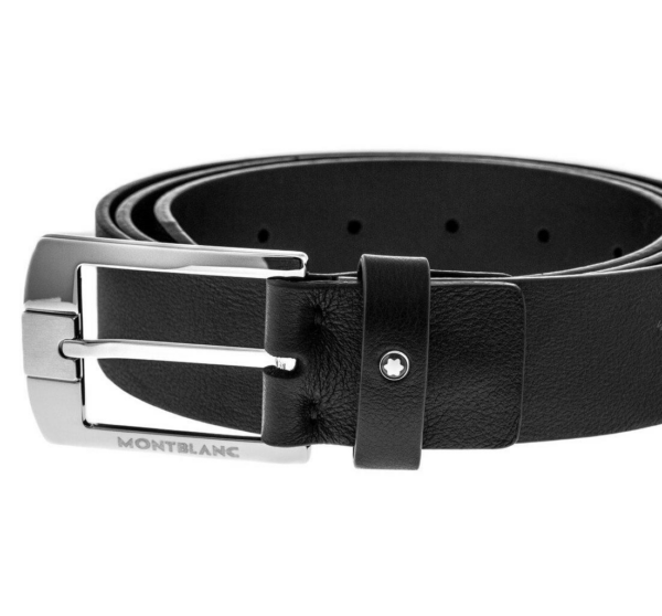 Thắt Lưng Montblanc Casual Line Leather Belt 'Black' 107676 - Ảnh 2