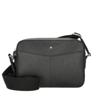 Túi Montblanc Black Sartorial Zip Top Messenger Leather Cotton 128564