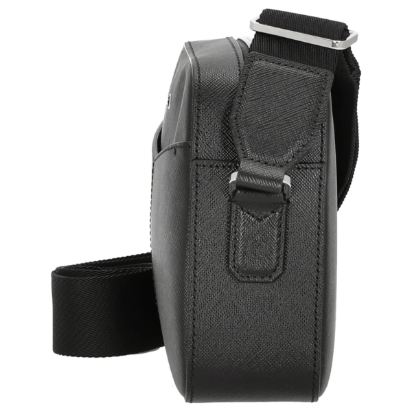 Túi Montblanc Black Sartorial Zip Top Messenger Leather Cotton 128564 - Ảnh 3