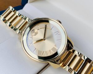 Alternative view of Movado Bold Champagne Dial Yellow Gold Ion Plated Unisex Watch 3600197