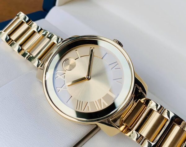 Movado Bold Champagne Dial Yellow Gold Ion Plated Unisex Watch 3600197 - Ảnh 2
