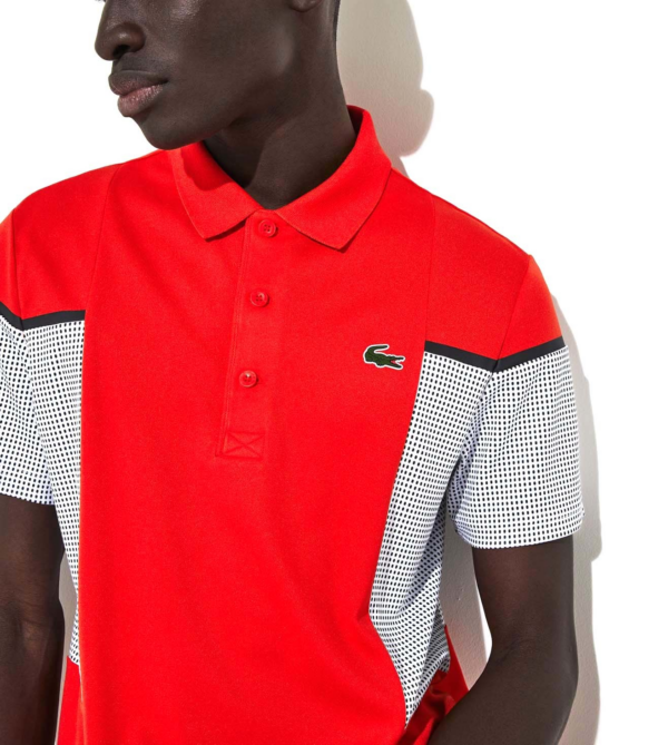 Áo Lacoste Polo SPORT Panel Tennis Red DH4754-51-RHD - Ảnh 5