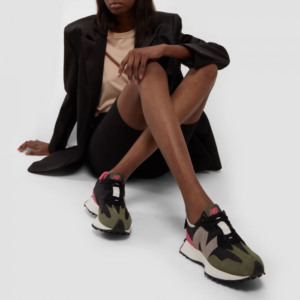 Alternative view of Giày New Balance 327 'Black Pink Green' MS327WR1