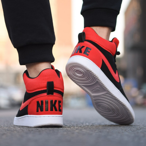 Giày Nike Court Borough Mid 'Black Action Red' 838938-061 - Ảnh 2