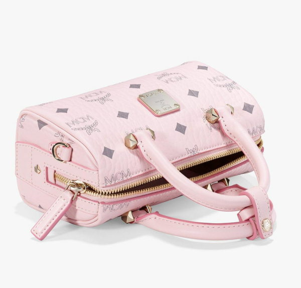 Túi MCM Essential Boston Bag Visetos Small 'Pink' MWBAASE03QH001 - Ảnh 3