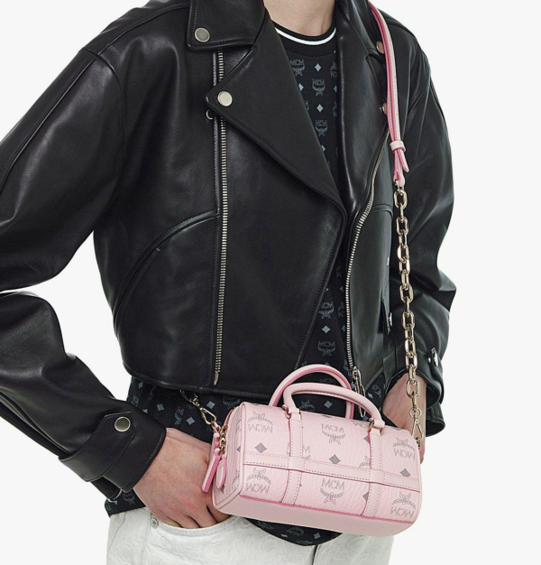 Túi MCM Delmy Boston Bag Visetos Pink MWBBAER01QH001 - Ảnh 6