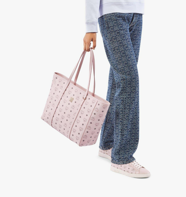 Túi MCM Toni Vi Ew Shopper Med Pink MWPAATN01QH001 - Ảnh 4
