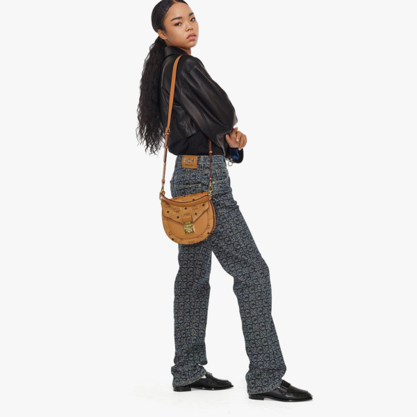 Túi MCM Small Patricia Shoulder Bag In Visetos Cognac MWSAAPA01CO001 - Ảnh 2