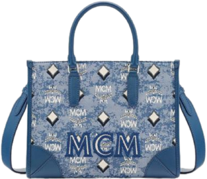 Túi MCM Tote  Vintage Jacquard Monogram Blue MWTBATQ02LU001