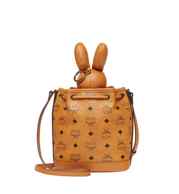 Túi MCM Zoo Rabbit Drawstring in Visetos MYZ8AXL45CO001 - Ảnh 2