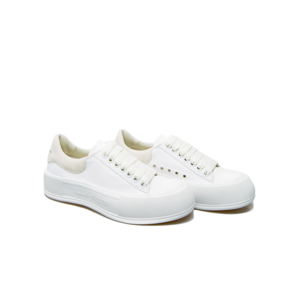 Giày Alexander McQueen Deck Plimsoll Low 'White' 654594-W4MV7-9000 - Ảnh 2