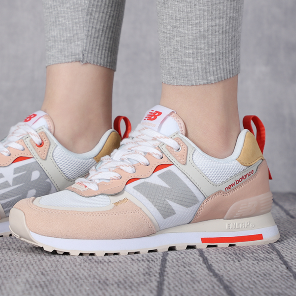 Giày New Balance Wmns 574 Lifestyle Pink White WL574ISE - Ảnh 6