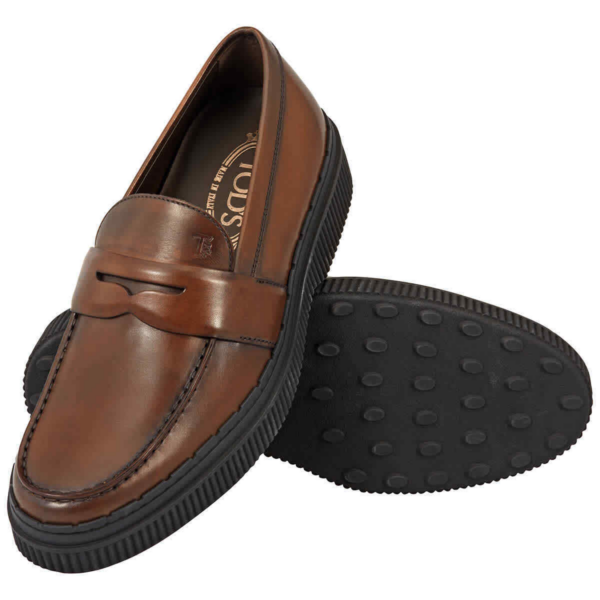 Giày Tod's Men's Brushed Leather 'Brown' XXM39A0V480D9CS80172 - Ảnh 3
