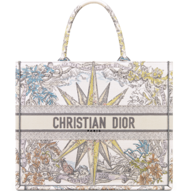 Tui Dior Book Large Tote 'White Multicolor' M1286ZMDW-M884