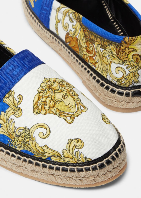 Giày Versace Medusa Renaissance Print Espadrilles Print DSU8255-1A01060-5U150 - Ảnh 4