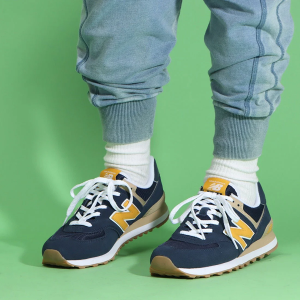 Giày New Balance 574 'Navy Yellow' ML574SPF - Ảnh 2
