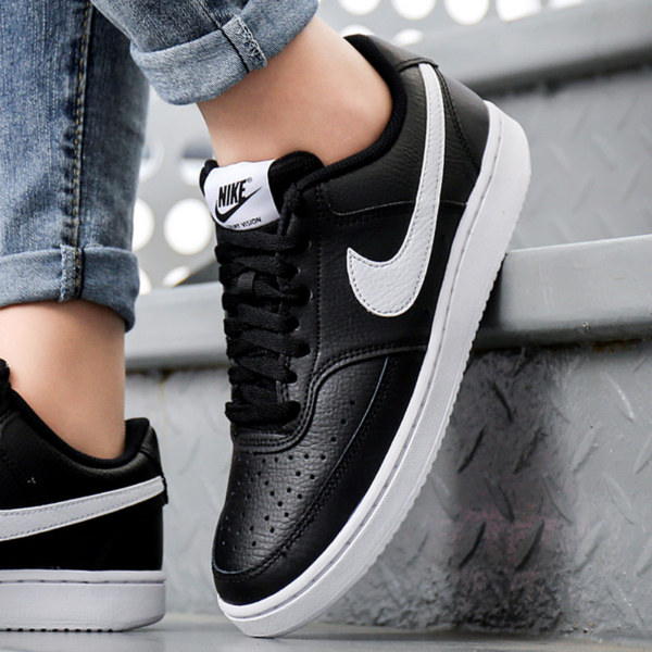 Giày Nike Wmns Court Vision Low 'Black White' CD5434-001 - Ảnh 2