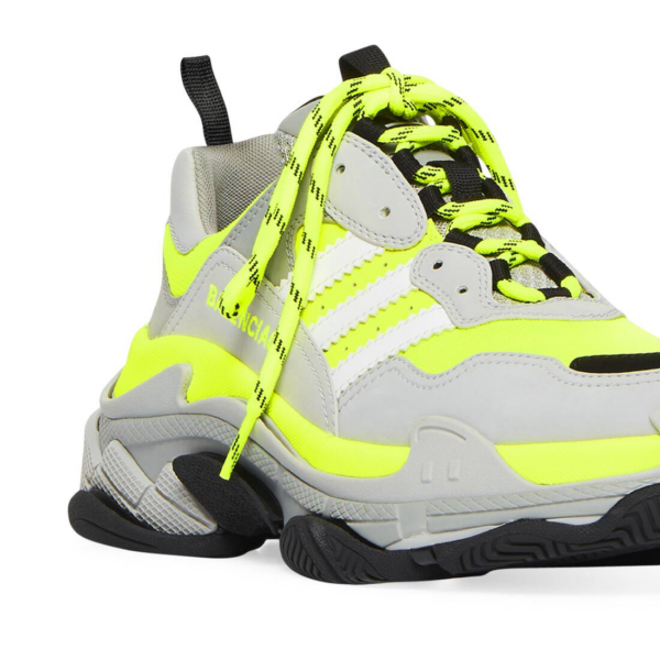 Giay Balenciaga x Adidas Triple S 'Neon Gray' 712821-W2ZB5-7512
