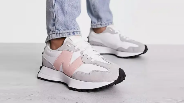 Giày New Balance 327 'White Rain Cloud Pink Haze' WS327DP - Ảnh 6