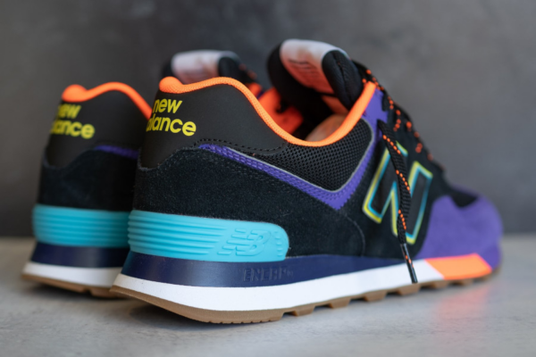 Giày New Balance 574 Classic 'Black Blue' ML574PT2 - Ảnh 4