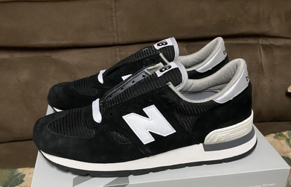 Giày New Balance 990 'Made in USA Black' M990BK1 - Ảnh 4