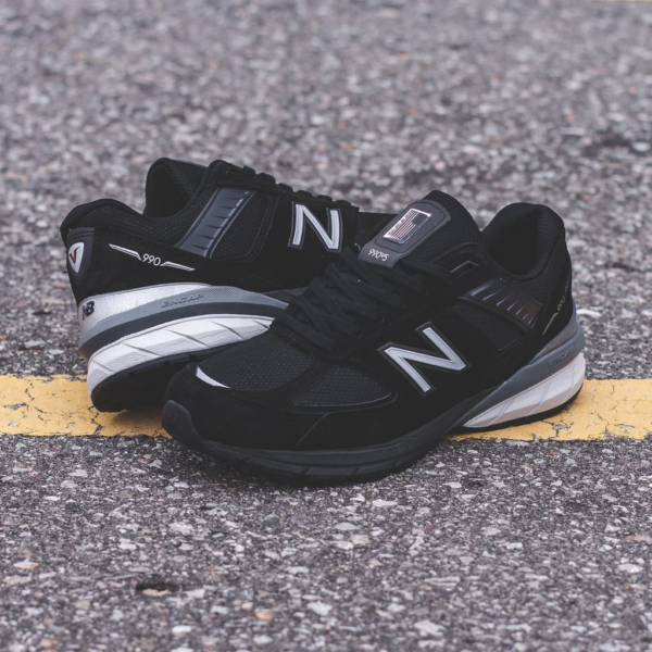 Giày New Balance 990v5 Made In USA 'Black' M990BK5 - Ảnh 2