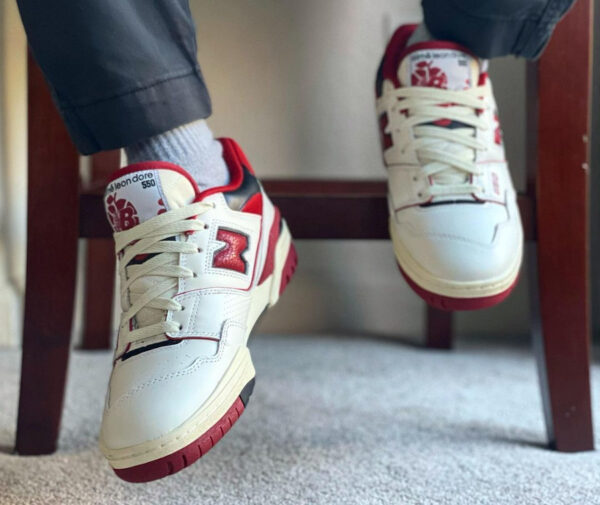 Giày New Balance Aimé Leon Dore x 550 'Red' BB550AE1 - Ảnh 5