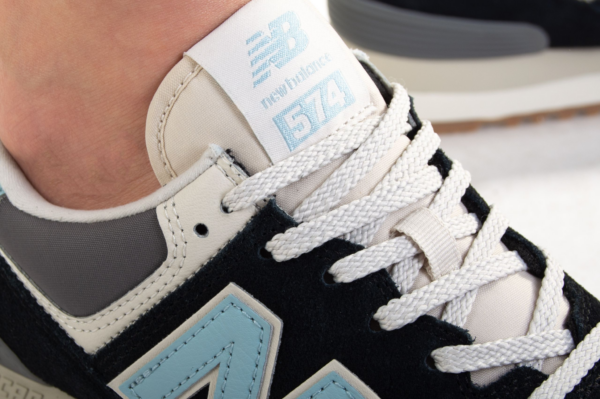 Giày New Balance 574 Classic 'Black White Mint' WL574CA2 - Ảnh 5
