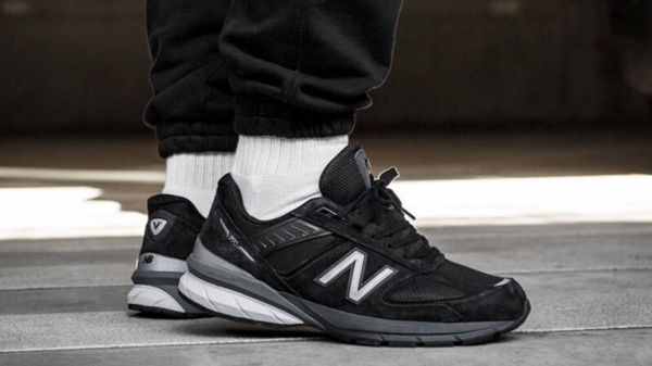 Giày New Balance 990v5 Made In USA 'Black' M990BK5 - Ảnh 5