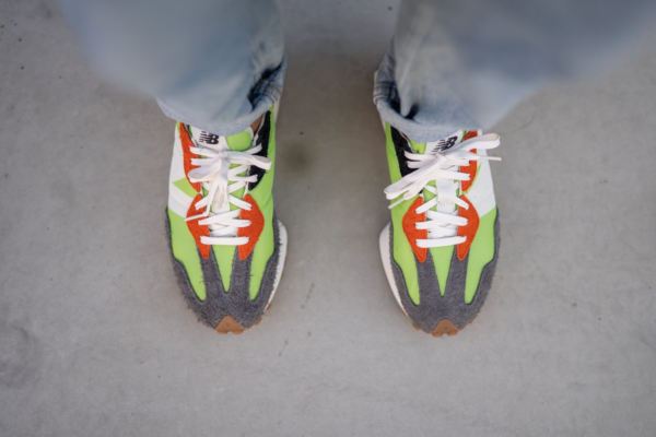 Giày New Balance 327 'Fluorescent Green' MS327SFA - Ảnh 5