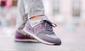 Alternative view of Giày New Balance 574 Purple Gray WL574LDB