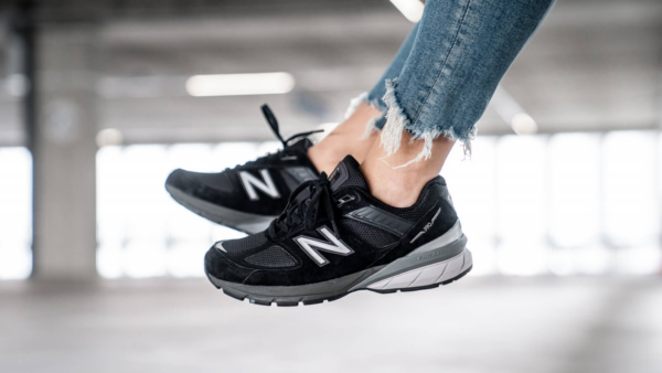 Giày New Balance Wmns 990v5 Made In USA 'Black' W990BK5 - Ảnh 2