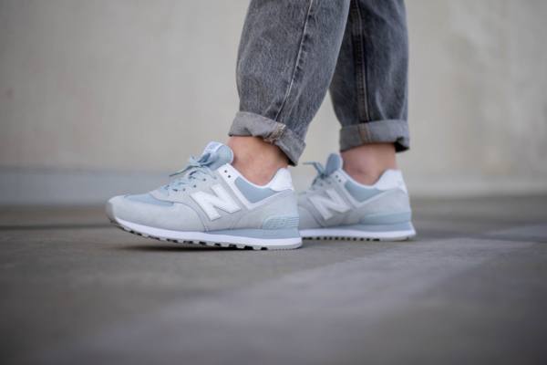 Giày New Balance Wmns 574 'Grey White' WL574OAA - Ảnh 4