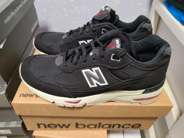 Giày New Balance 991 Made In England 'Black Red' M991NKR - Ảnh 6
