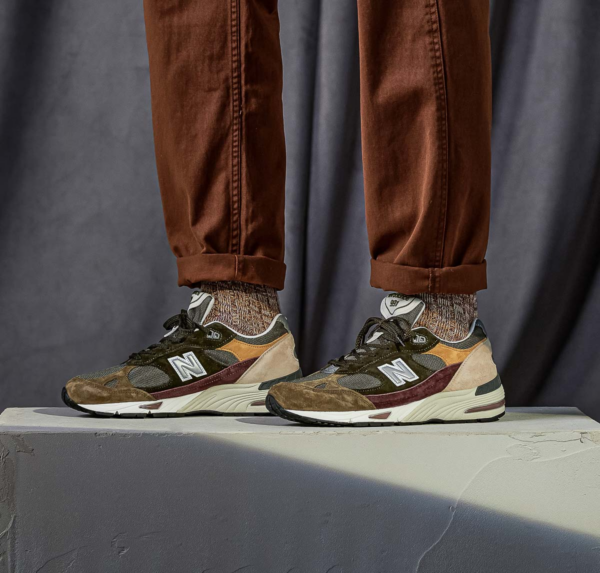 Giày New Balance 991 Made In England Green Yellow Beige M991GYB - Ảnh 5